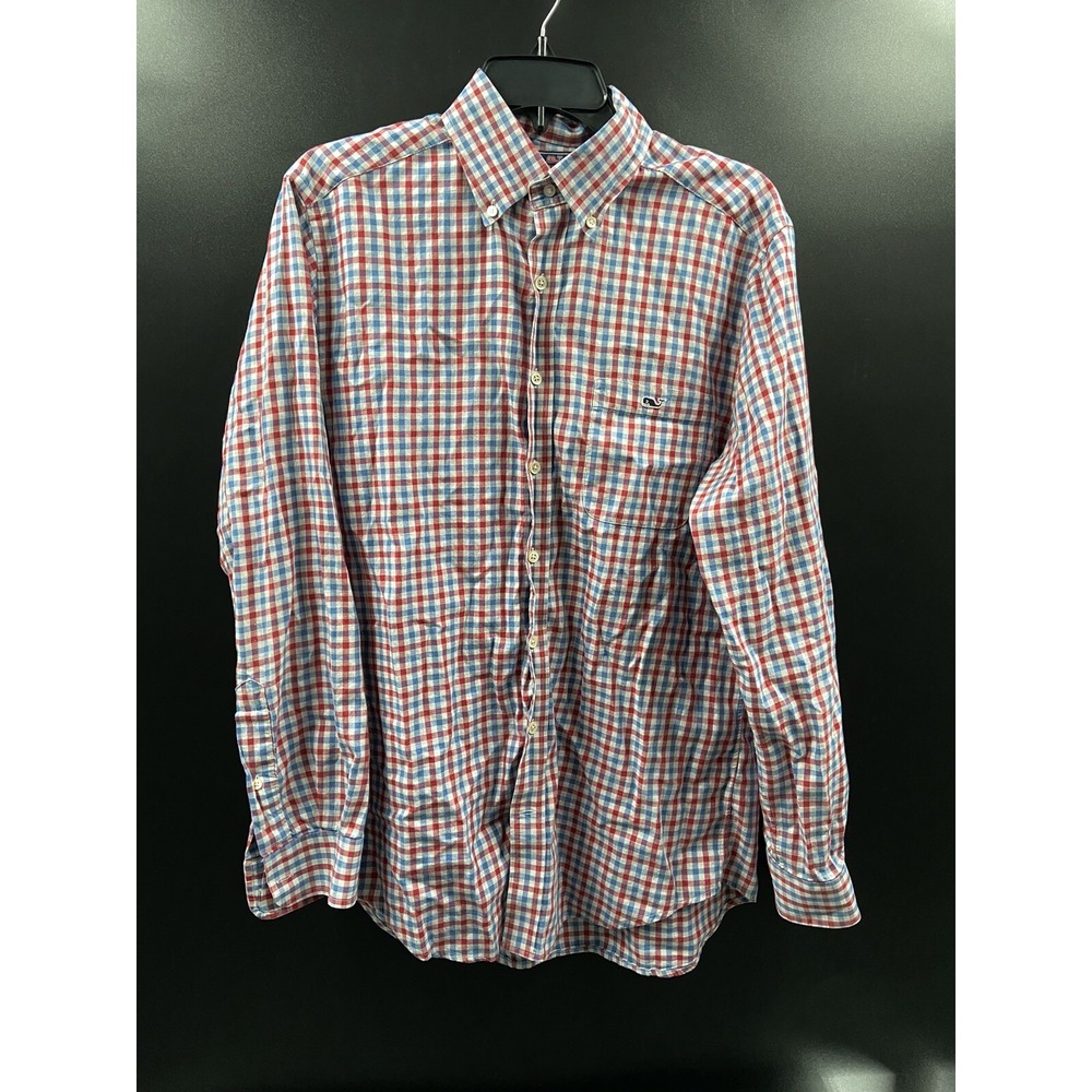 Vineyard Vines Slim Fit‎ Tucker Whale Men's Long Sleeve Button Shirt Size Medium